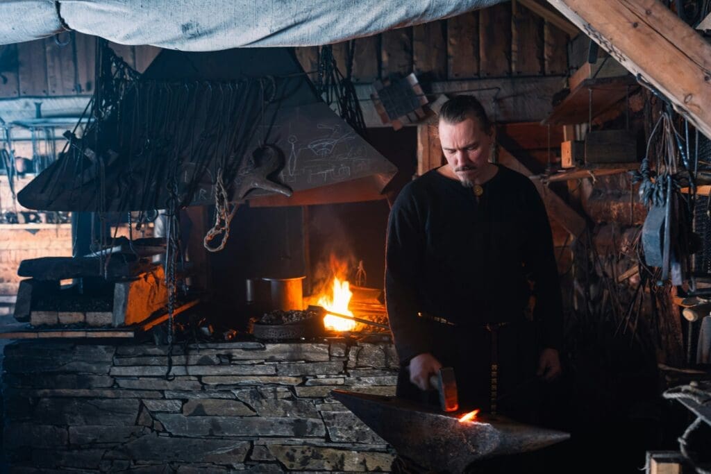 Viking Museum Haithabu in het noorden van Duitsland, tegen de Deense grens aan.